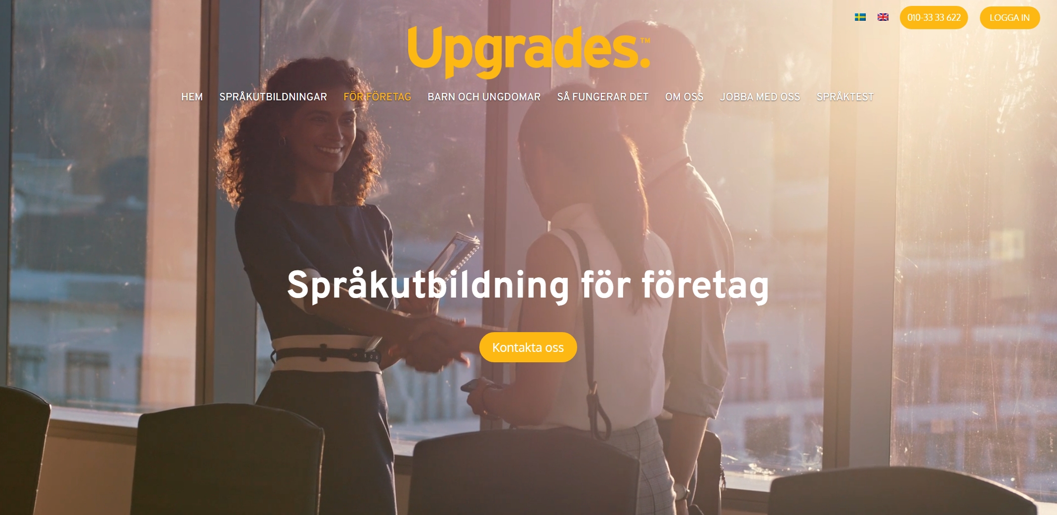 Upgrades Sweden logotyp - företag specialiserat på språkutbildning och företagstjänster som använder WF SecurityCloud för IT-säkerhet